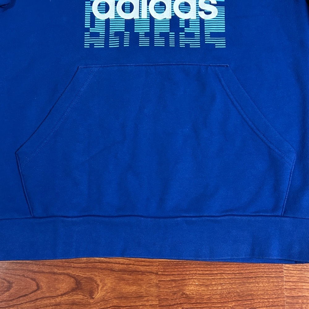 Adidas Royal Blue Hoodie with Graphic Logo - Picture 3 of 8